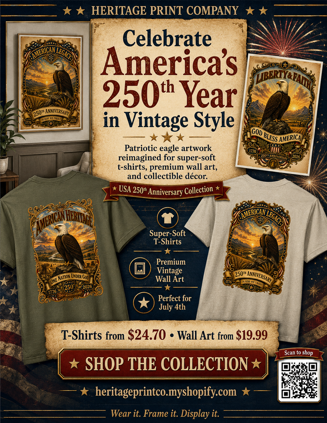 USA 250th Anniversary patriotic products